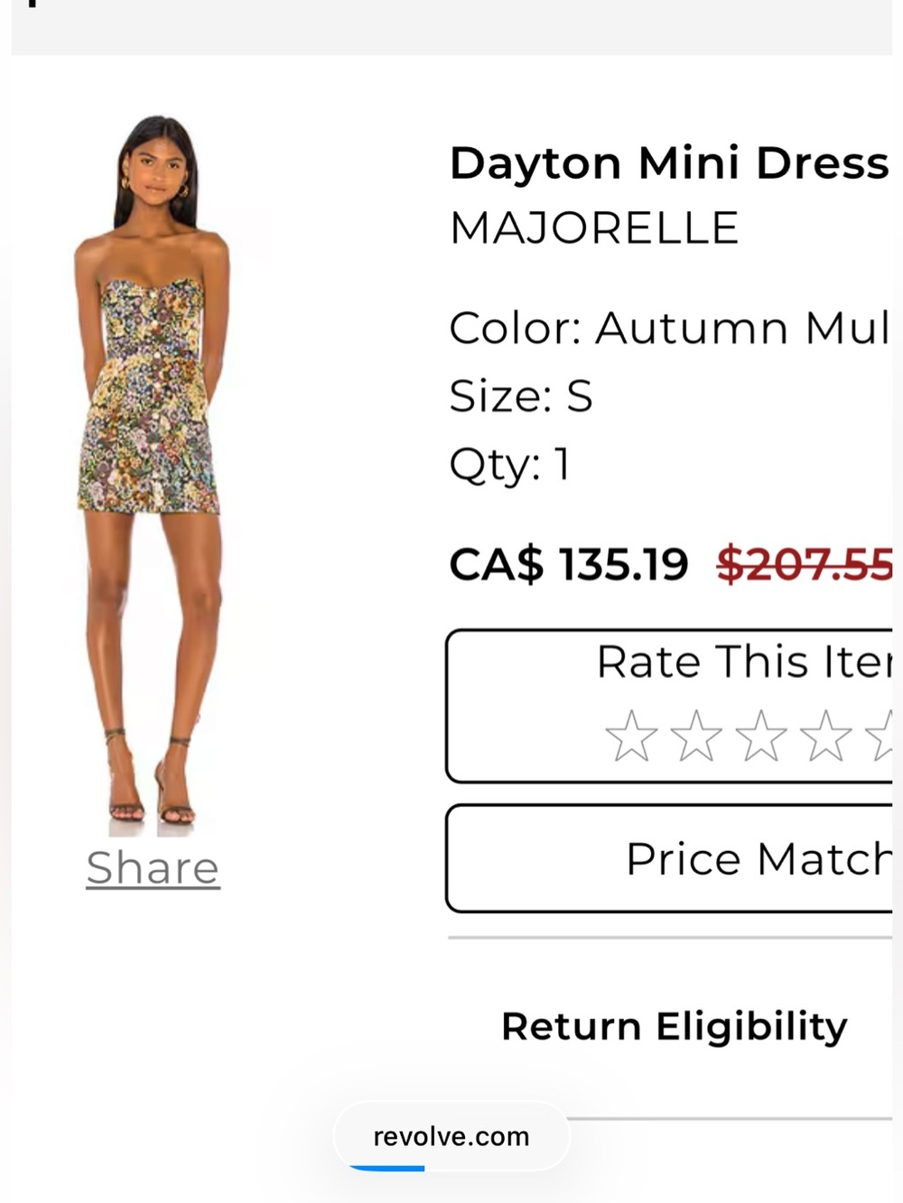 Majorelle Dayton Mini Dress in Autumn Multi- never worn! ✨.
From Revolve